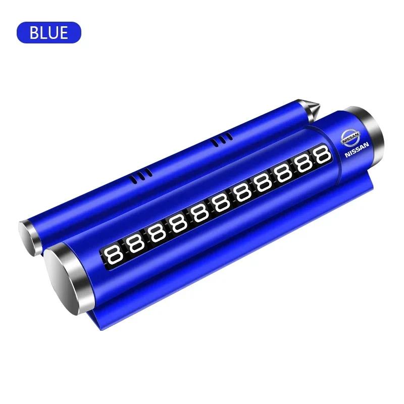 Metal Car Temporary Parking Card Rotate Phone Number Plate Aluminum Stickers For Nissan Nismo Micra Qashqai Altima Maxima Sentra