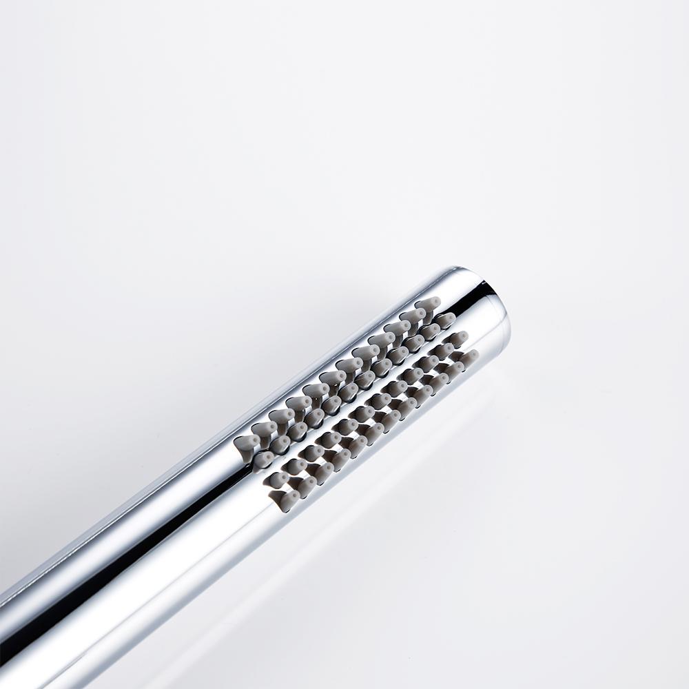 Set Robinet Amestecător Termostatic pentru Duș, Robinet Termostatic de Baie, Montare pe Perete, Braț cu Divertor, cu Spray de Mână și Cap de Duș Tip Plafon