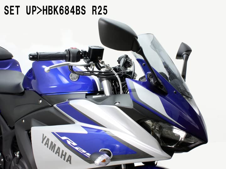 HURRICANE Lenkerbügel-Kit BM Conti Typ 2 Schwarz HBK684BS YZF-R25 (Modell ohne ABS)