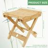 Portable Folding Stool Multi Purpose Bamboo Non-Slip Footstool For Home Bathroom Outdoor Camping Leisure Fishing Stool