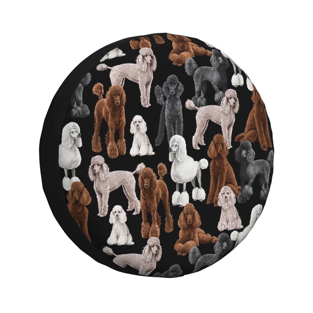 Guibing Dog Pattern Spare Tire Cover Universal 4WD 4x4SUV Wheel Protective Cover Automotive Accessories 14 15 16 17 Inches