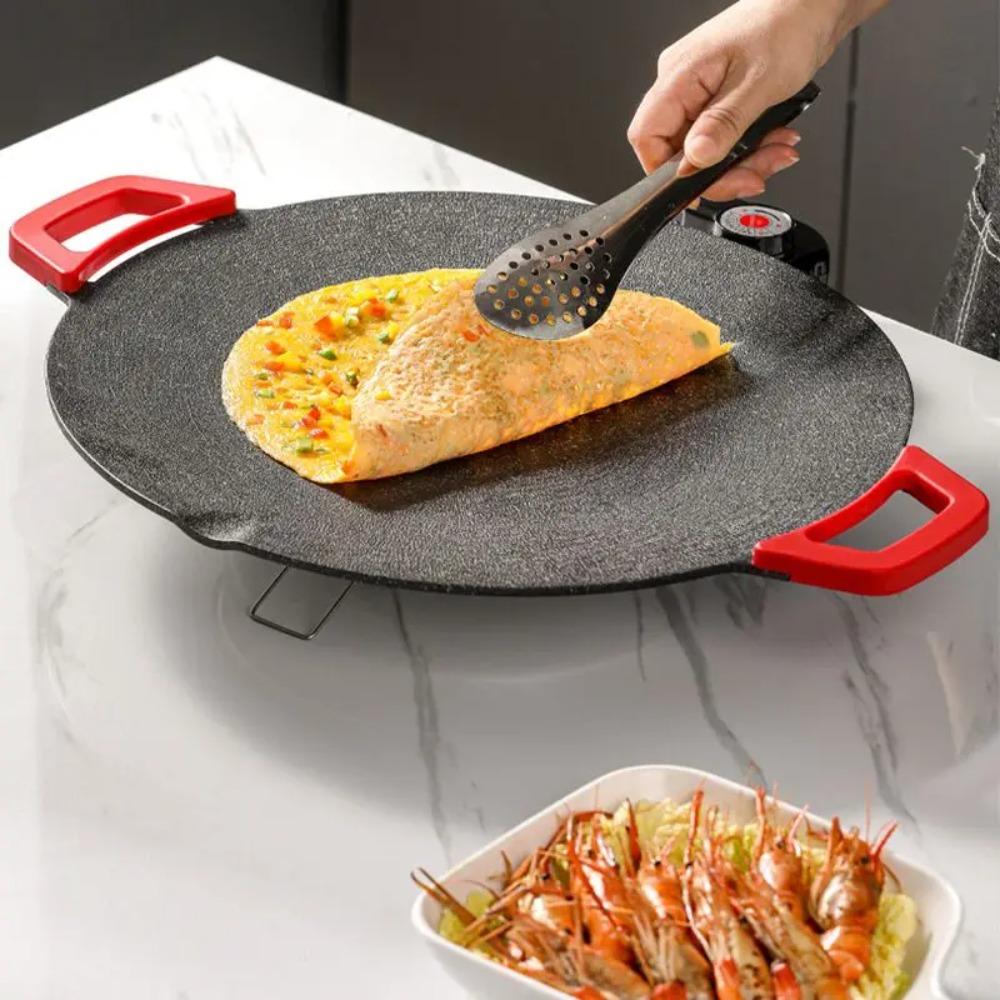 Electric Korean BBQ Grill Pan Smokeless Barbecue Plate Multi-functional Griddle Plate  Steak