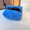 New Style Girly Macaron Cosmetic Bag: Large Capacity Plush Wash Bag