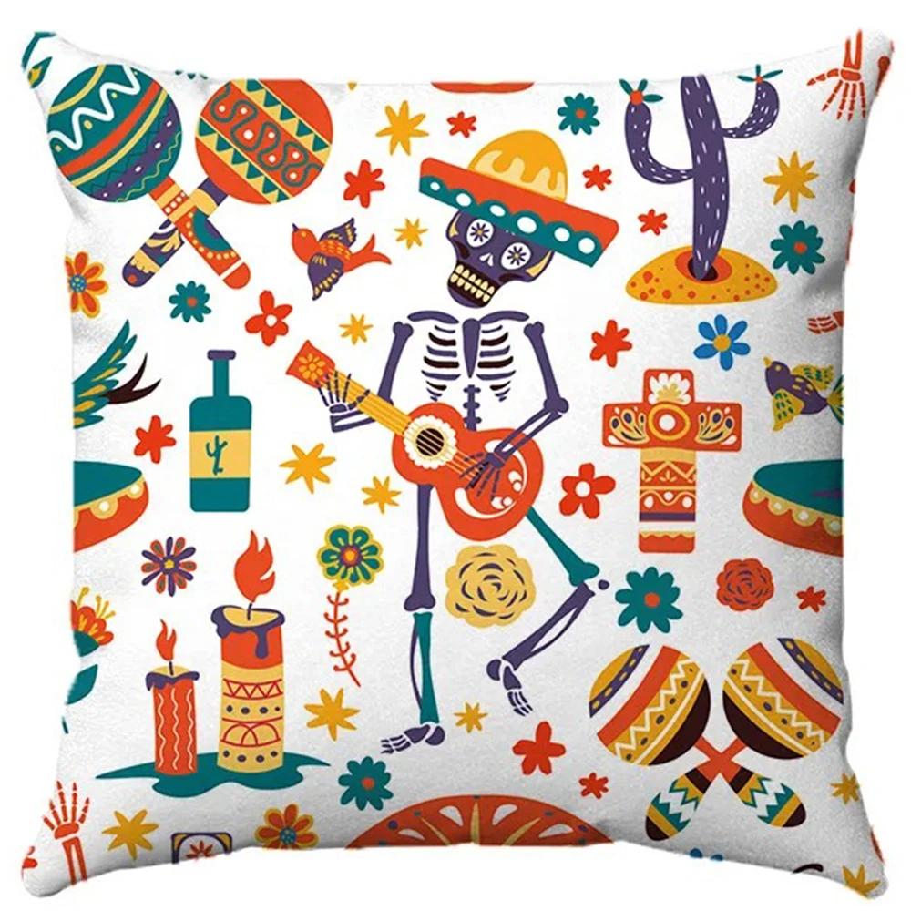 

Декоративные наволочки на Хэллоуин, забавные наволочки с принтом черепа, подходящие для украшения дома, гостиной, дивана, комнаты 40x40cm