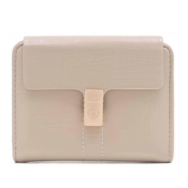 Wallet Women's PU Leather Simple and Versatile Folding Zipper Niche Zero Wallet