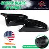M Style Replacement Rear View Mirror Cap Cover for 2007-2013 BMW X5 E70 X6 E71 Exterior Accessories Tuning Parts, Glossy Black - 1 Pair (Left-Right)