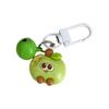 Smiling Bitten Apples Keyring With Delicate Bell Noise Vibrant Resin Key Holder For Backpacks Phone Charm