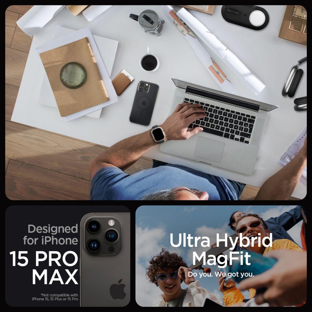 Spigen Ultra Hybrid Mag Magsafe Iphone 15 Pro Max Frost Black