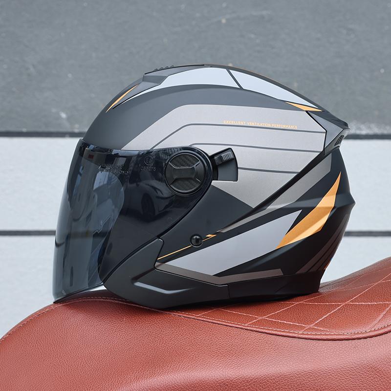 ORZ-705-ABS 3/4 Open Face Motorcycle Helmet DOT Approved Shockproof Windproof All Season Daily Commute Motorbike Helmet