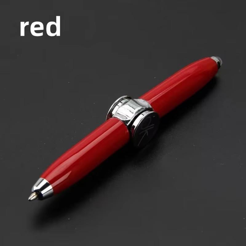 Decompression Multifunctional Finger Rotate Luminous Gyro Pens Toy Fidgets Spinner Led Light Ballpoint Pen Metal Gyro Pen Gift