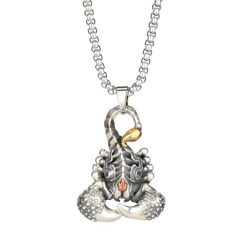 

Элегантное ожерелье-подвеска в виде краба нейтрального пола, изготовленное из прочной титановой стали