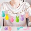 6Pcs Easter Party Decoration Set With Hanging Rabbit Fashion Spring Party Decors For Family Gathering School Event