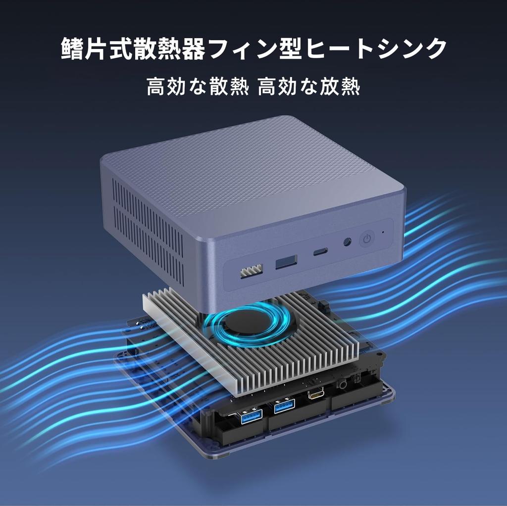 Fsjun Mini PC with Office 2024 Windows 12th Generation N95 DDR4 16GB RAM 512GB SSD Capacity Fast Heat Extensive 4 USB & 11, Quad-Core, 3.4GHz