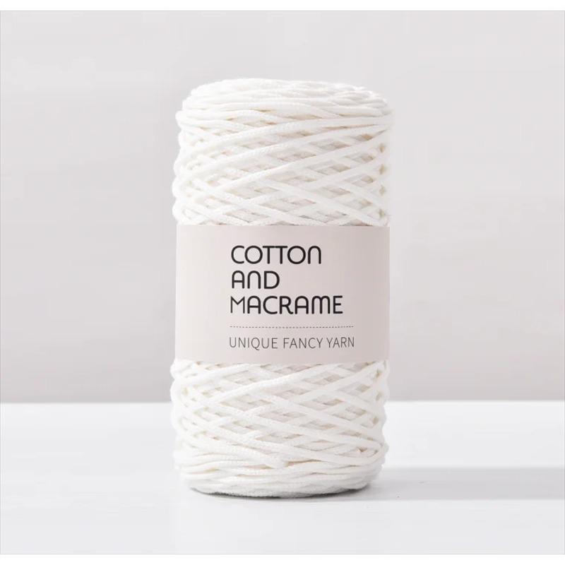 3mm Cotton Macrame Cord 130m/Roll Hand Knitting Yarn Hand Crochet Yarn Bag DIY Knitting Crochet Yarn 100% High Quality Cotton