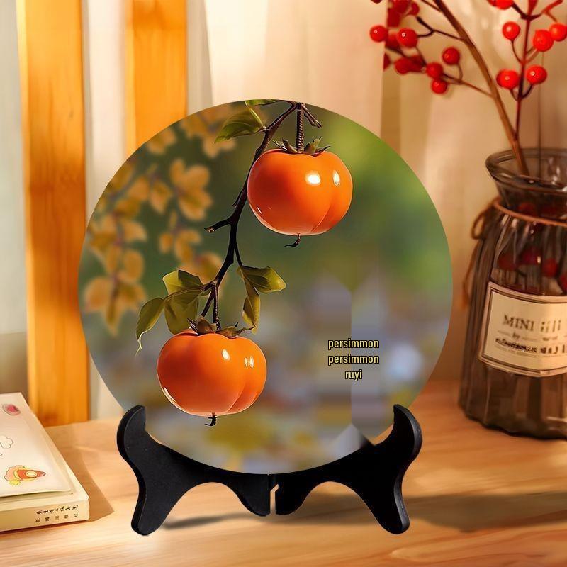 Persimmon Ruyi Ornament Photo Frame for Home & Office Decoration