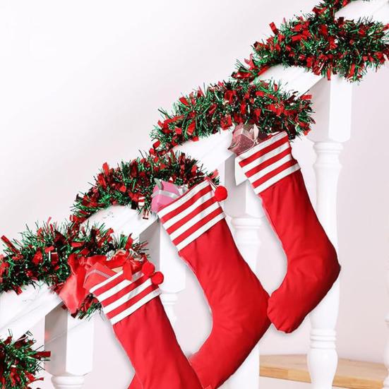2/4/6/8/10Pcs Christmas Color Strips Christmas Ribbons Garland Indoor Outdoor Festive Decor