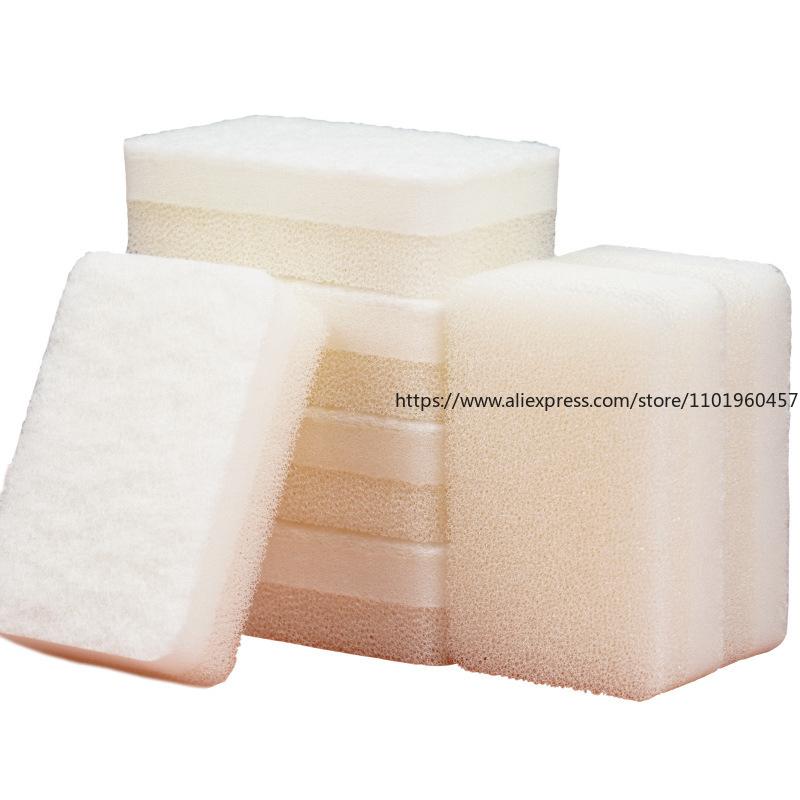 Thickened Three Layer Sponge With Loofah Texture Thickened Scouring Pad Dishwashing Sponge Block Pot washing Cloth