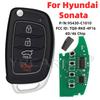 For Hyundai Sonata 2014 2015 2016 2017 2018 2019 Flip Remote Car Key Fob 433MHz  46 4D Chip 95430-C1010 FCC ID: TQ8-RKE-4F16