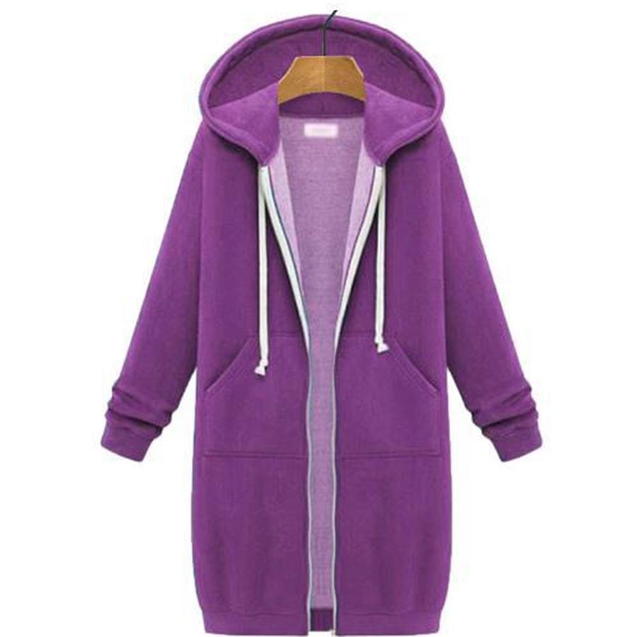 Fall Winter Women's Sweatshirt Long Sleeve Hoodie Coat