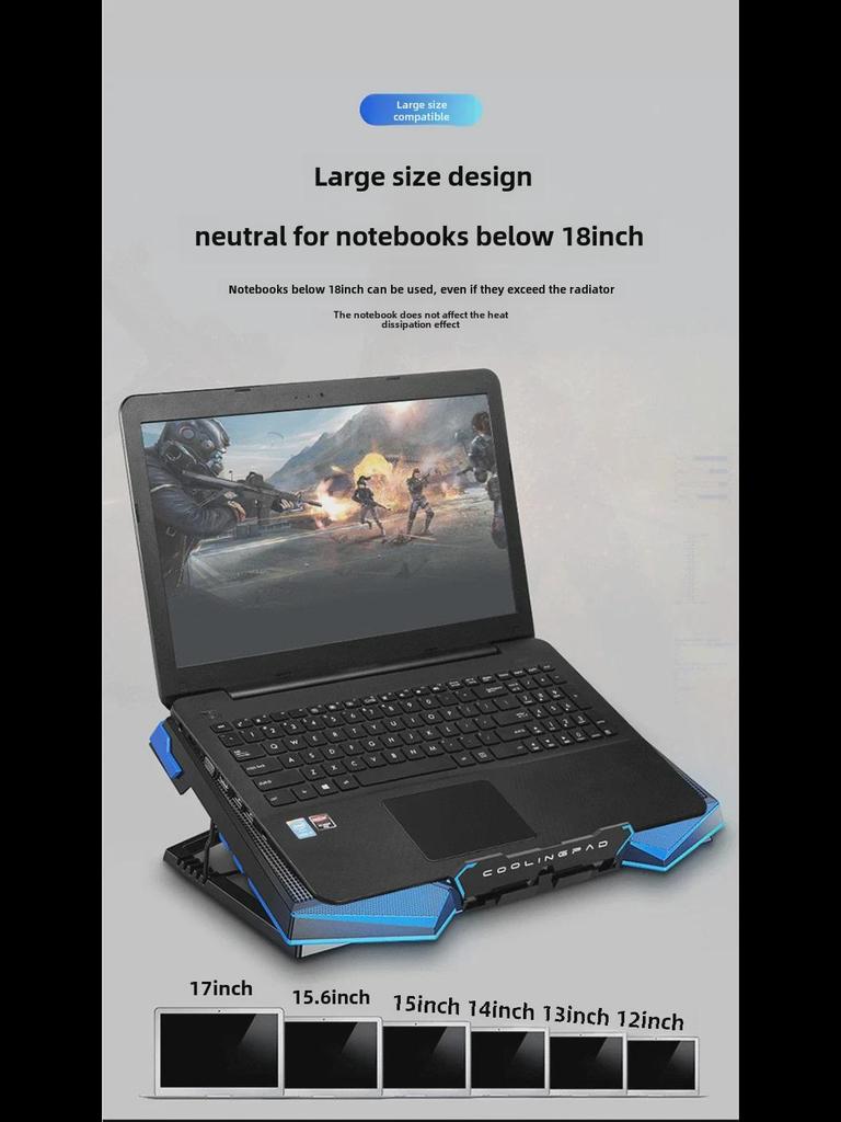 Adjustable Laptop & Mobile Cooling Stand with Radiator Bracket and Glare Reduction
