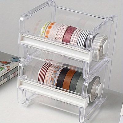 1 Stück einfacher transparenter Klebebandabroller, Washi-Tape-Organizer Aufbewahrungshalter, Büro-Klebebandabroller Organizer. Schul- & Lehrerbedarf Zurück zur Schule