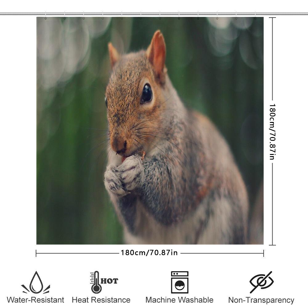 Forest Animals Shower Curtain Woodland Wildlife Nature Bathroom Decor Rustic Home Decor Vintage Shower Curtain Set Waterproof