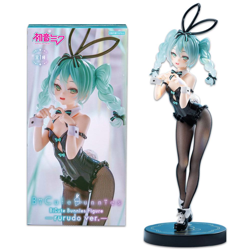 28CM Anime Hatsune Miku Figure BiCute Bunnies Rurudo ver Standing Model Toy Doll Aciton Figure Bunny Girl Dress up PVC