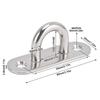 4pcs Enclosed Hook Heavy Duty Hooks Heavy Duty Hardware Staple Loops  For Suspension Training
