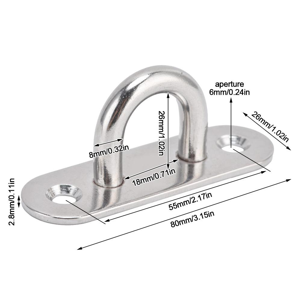 4pcs Enclosed Hook Heavy Duty Hooks Heavy Duty Hardware Staple Loops For Suspension Training