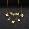 Atoztide Personalized Custom 2 Layer Names Pendant Necklace for Women Stainless Steel Heart Cross Fashion Christmas Jewelry Gift