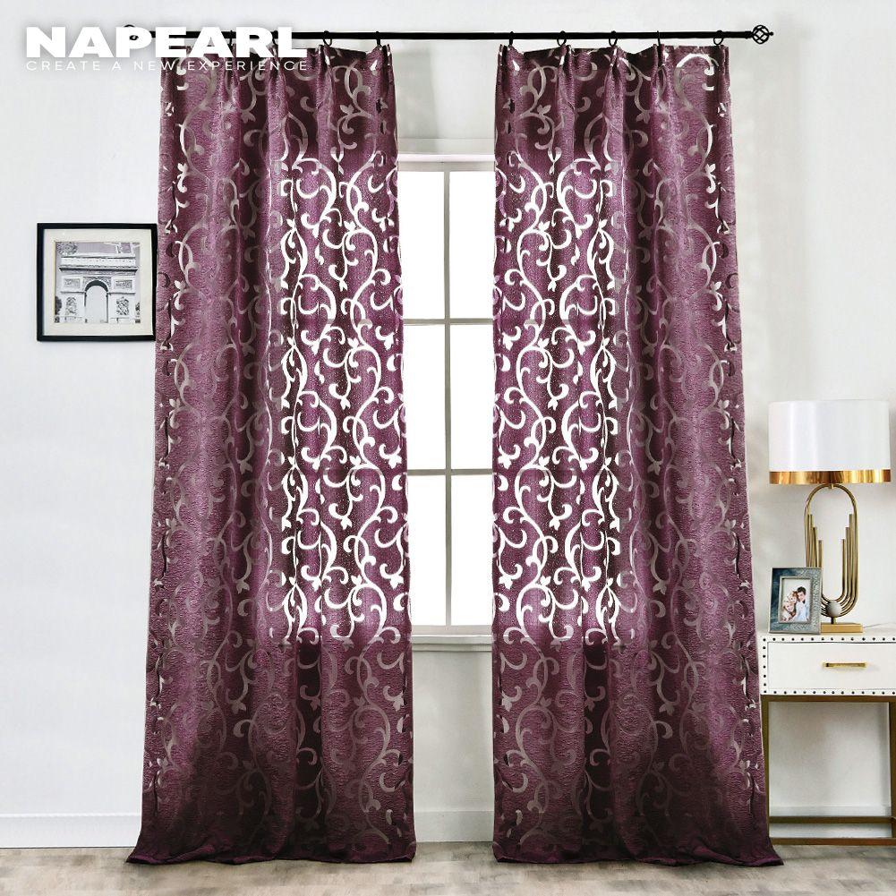 1PC NAPEARL Modern Fashion Jacquard Tulle Sheer Curtain for Living Room Bedroom Home Decor