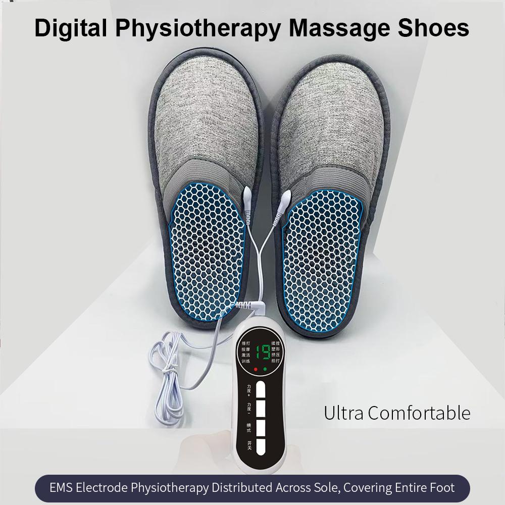 EMS Foot Treatment Slippers Pulse Electric Therapy Massager Slippers Foot Relieves Pain Unblocks Meridians Pulse Vibration