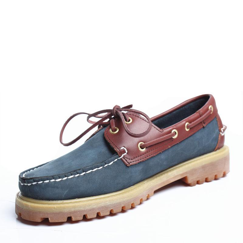 Japanese trendy men s shoes big round head Boat Shoes loafers boat shoes leather shoes men s PLDNKUMSEBAGO tooling 38 standard sports shoe size