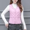 Női mellény kabát párnázott, egyszínű ujjatlan vastag puha karcsú, egysoros kardigán V nyakú szélálló meleg mellény