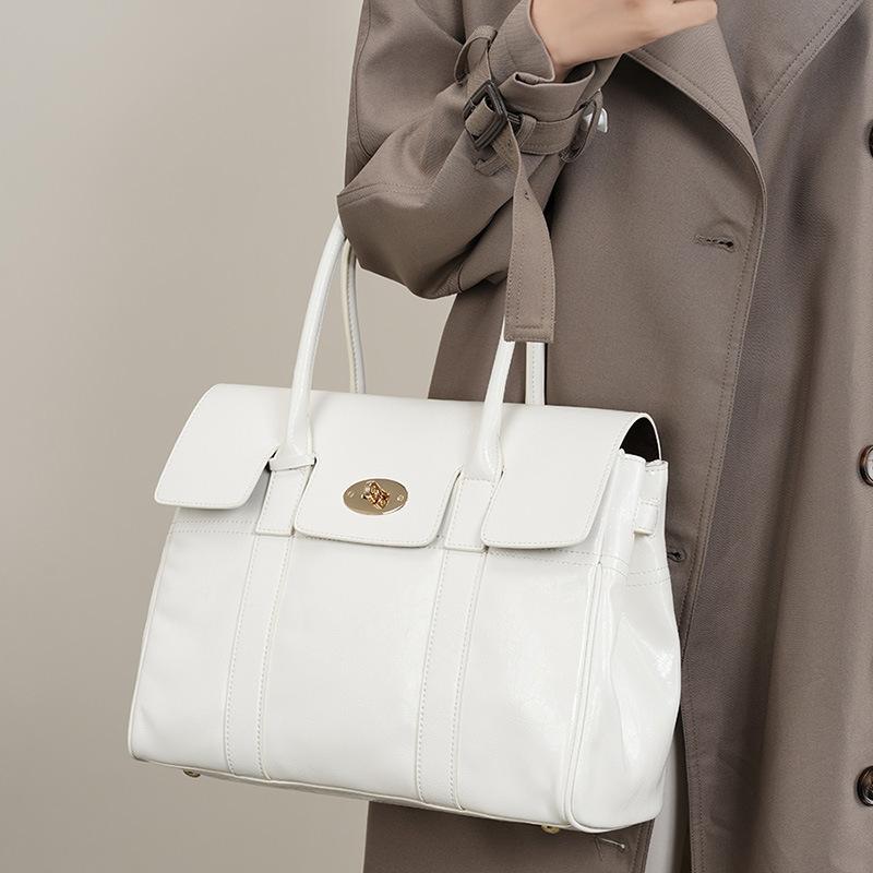 Tasche Damen Schwarz Weich Pitot Tragetasche Groß Pendler Tragetasche Retro Anwaltstasche