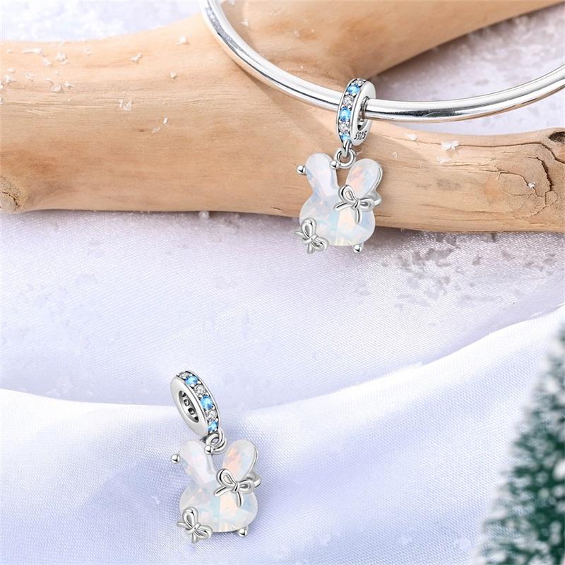 Copper Honey Jar Cat Rabbit Zircon Bead Necklace Pendant Beads Fit Charm Bracelet For Women Fine Jewelry Making