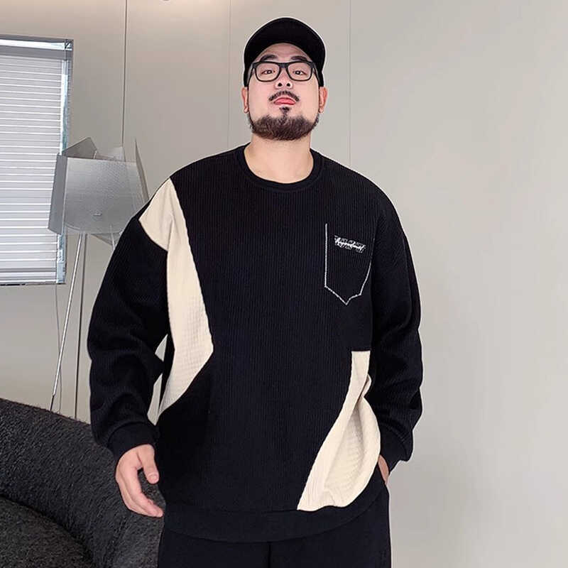 

Мягкие, высококачественные ткани, устойчивые к сминанию, мужские уличные спортивные повседневные дышащие свободные модные трендовые удобные топы с длинным рукавом 2XL чёрный