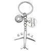 Global Travel Airplane Keychain Pendant