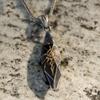Retro Make-a-wish Stone Necklace For Men Gender Neutral Style Meteorite Color Pendant Men Hip-hop Sweater Chain Accessories
