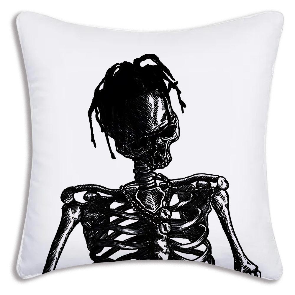 Fashion singer T-Travis Scotts Pillow Covers Cartoon Sofa Decorative Home Double-sided Printing Short Plush Cute Cushion Cover