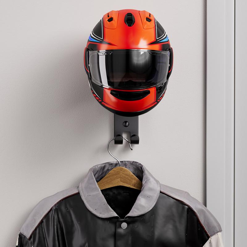 Motorcycle Hat Hanger Wall Mount Motorcycle Hat Stand With Hooks Multifunctional Motorcycle Hat Hanger Rack For Motorcycle Belts