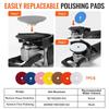 Wet Stone Polisher 4-Inch Electric Granite Polisher with 6 Speed & 7 Pads