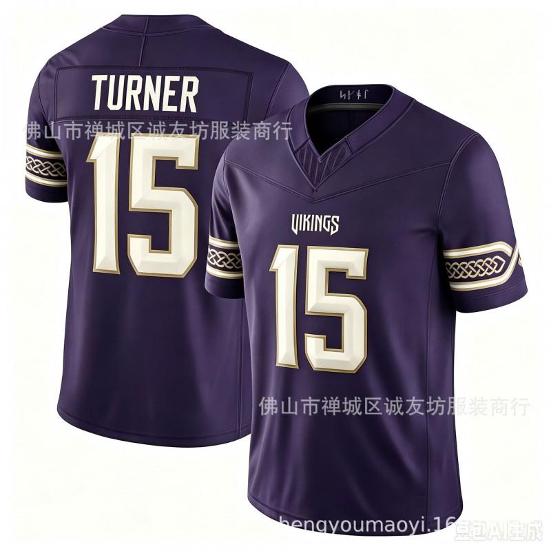 Mens Rugby Jersey Vikings Purple Speed 1 9 15 18 43 84 S-XXXL All