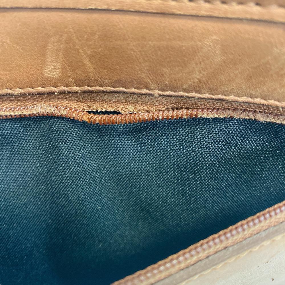 COACH 9833 Pouch business bag leather Clutch bag Brown leather Used