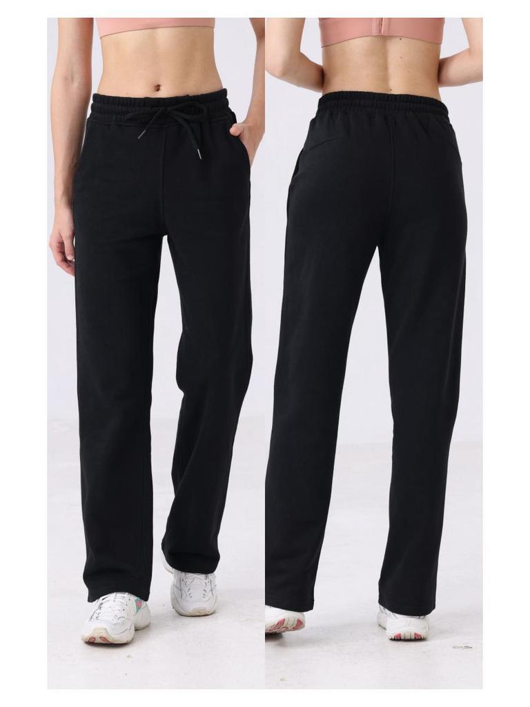 SWIFT SPEED Women's Casual Straight Leg Drawstring Pants - European/American Style for Autumn/Winter