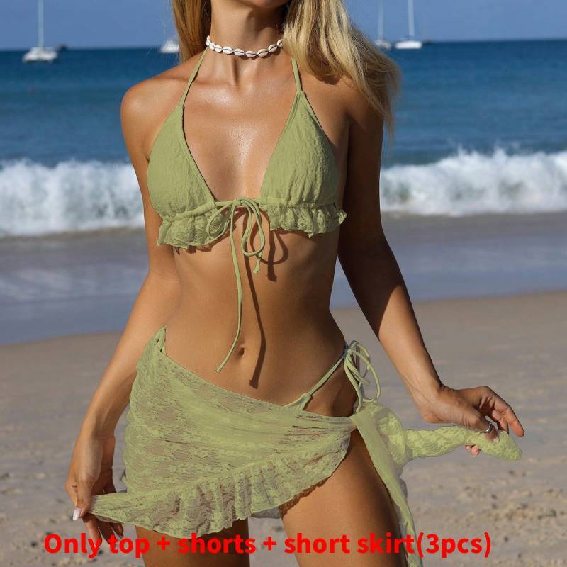 Classic Nylon Lace Bikini Set For Women With Backless Design For Swimming And Water Sports
