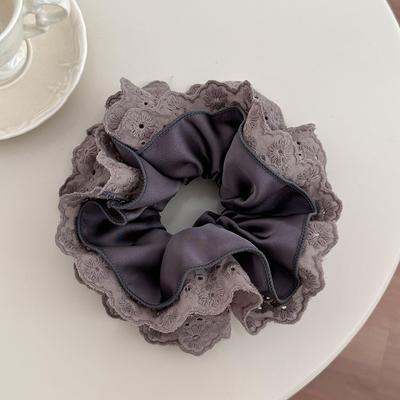 Large Big Elastic Hair Bands Accessories for Women Girl Tie Scrunchie Korean Rubber Fascinators Elegant Flowers Vintage Adults