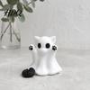 Halloween Cat Ghost Figurine Statue Cute Figurine Cartoon Unique Home Decor Accents Spooky Decoration for Office Desktop Themed Room Ornaments