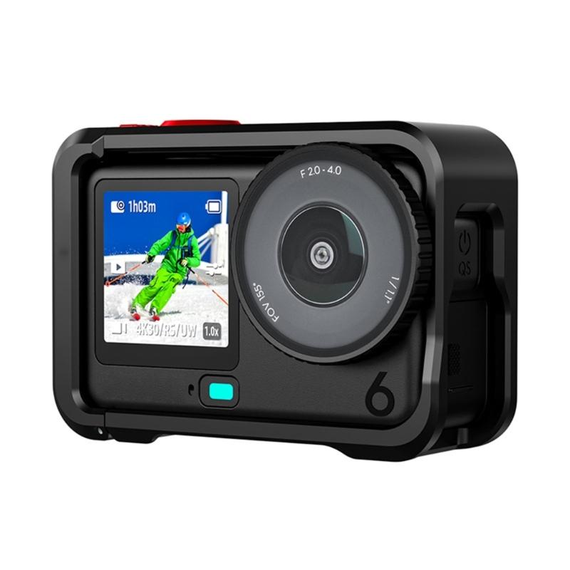 Premium Aluminum Alloy Protective Cage for ACTION6 Cameras Frame 1/4 Hole Precise Cutout Ensuring Full Functionality
