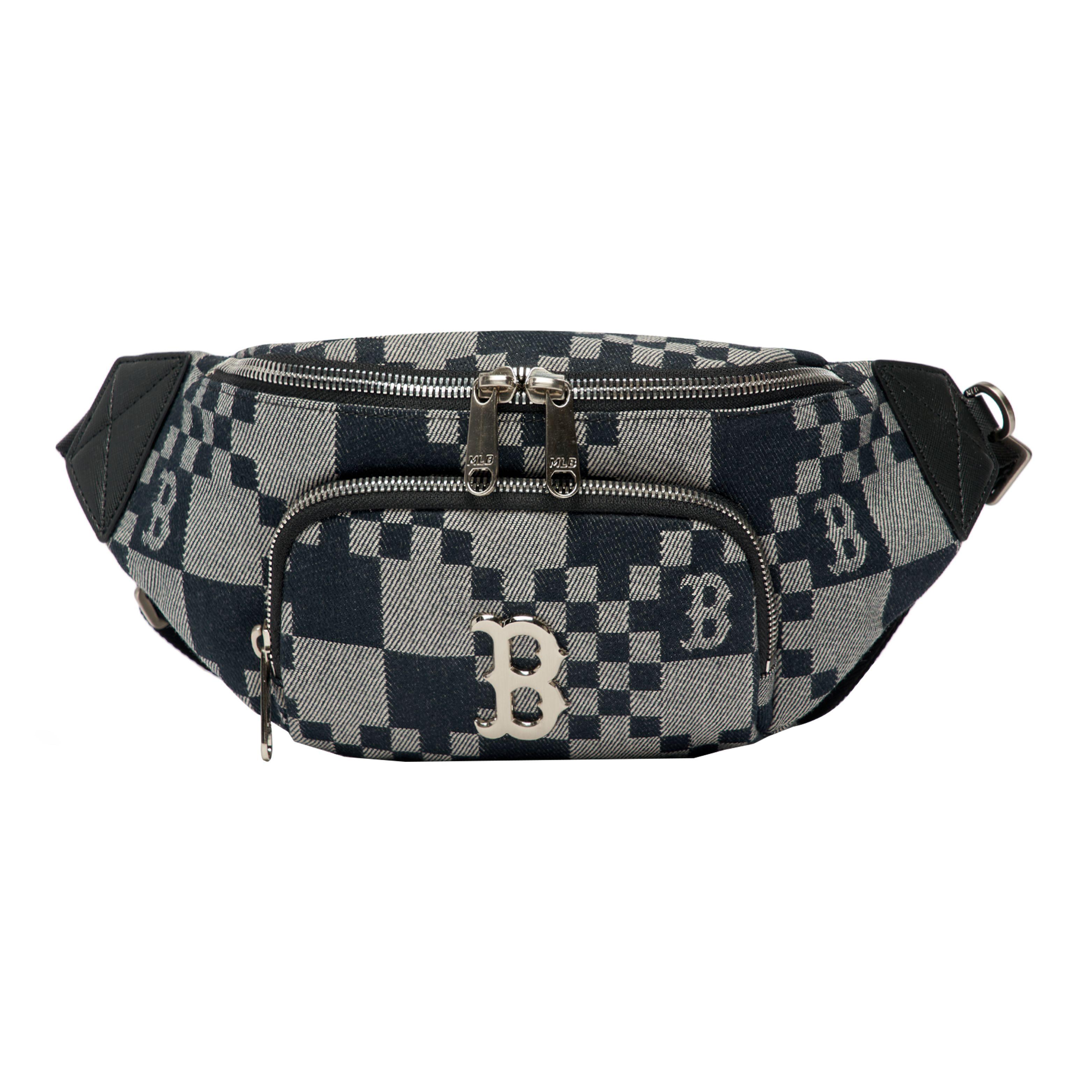 

MLB New York Yankees Plaid Polyester Waist Bag Unisex Waist Bag Black 3AHSM082N-43BKS Without Gift Box